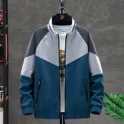 Slim-Fit Polyesterjacke mit Regulären Ärmeln und Geradem Saum | Ideal für Frühling und Herbst