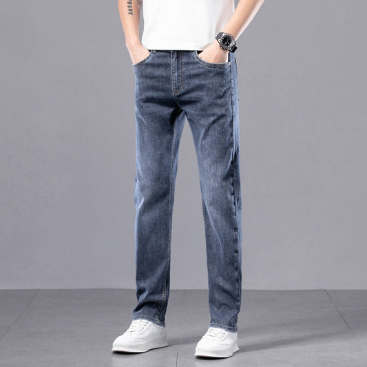 Herren Slim-Fit Stretch-Hose mit Reißverschluss | Ideal für den Frühling