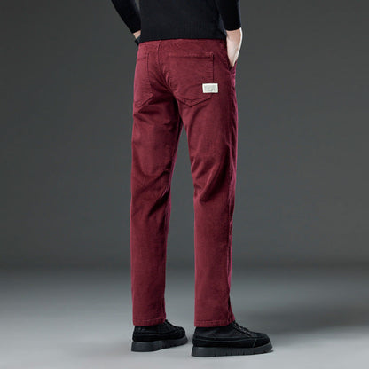 Herren Slim Fit Cord-Hosen mit Geradem Bein I Ideal für Herbst und Winter
