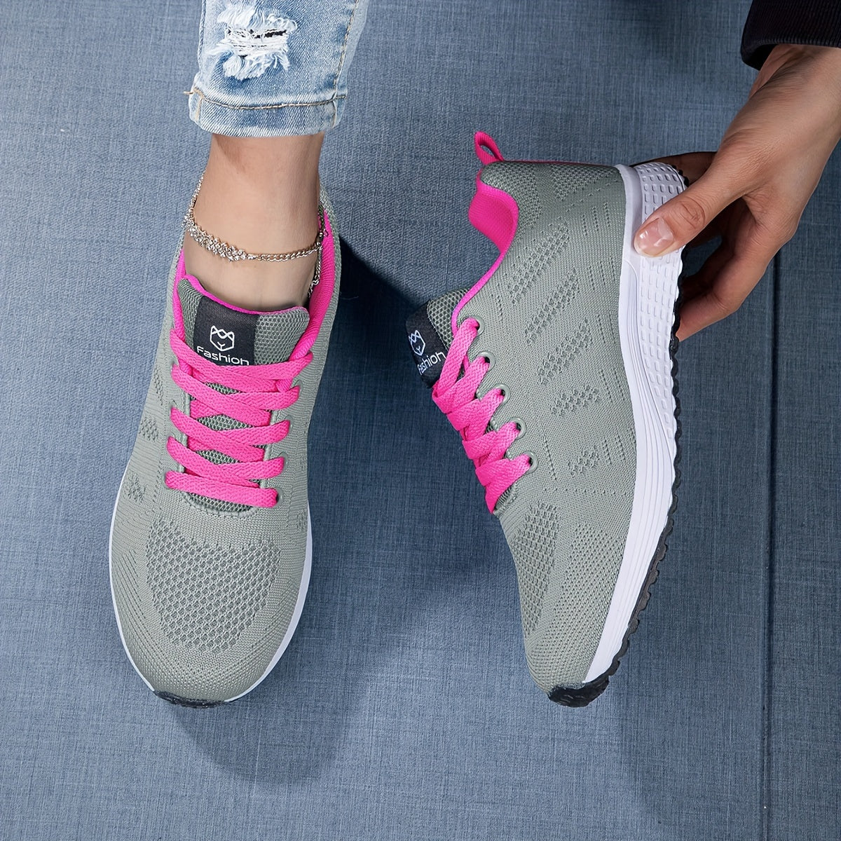 Leichte Atmungsaktive Strick-Sneaker mit Gepolsterter Sohle | Ideal für Frühling und Sommer