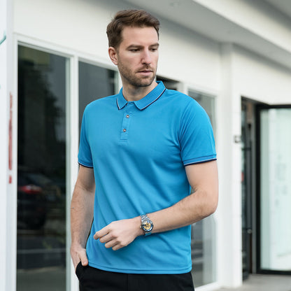 Herren Leichtes Poloshirt mit Revers Kurzarm Ideal für den Sommer