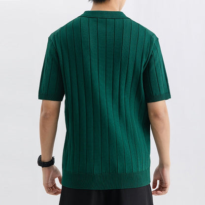 Atmungsaktiver Herren Strickpullover mit Kurzen Ärmeln | Ideal für den Sommer