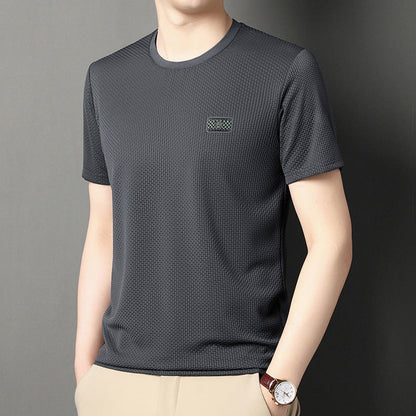 Herren Jacquard Kurzarm Pullover – Ideal für den Sommer