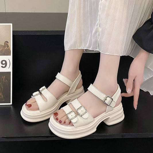 Plateau-Römersandalen mit Riemen | Ideal für den Sommer