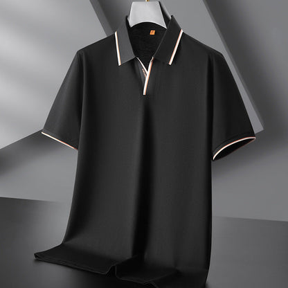 Kontrastfarbenes V-Ausschnitt-Shirt mit Kurzen Ärmeln | Ideal für den Sommer