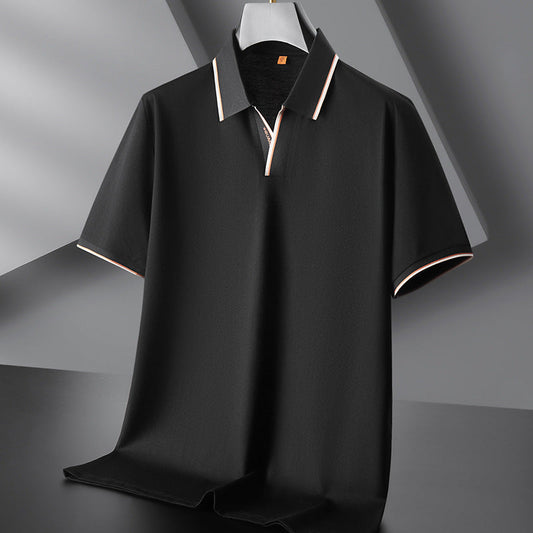 Kontrastfarbenes V-Ausschnitt-Shirt mit Kurzen Ärmeln | Ideal für den Sommer