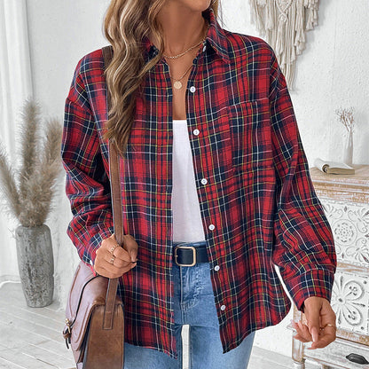 Langärmliges Karohemd mit Reverskragen als Jacke | Ideal für Herbst und Winter
