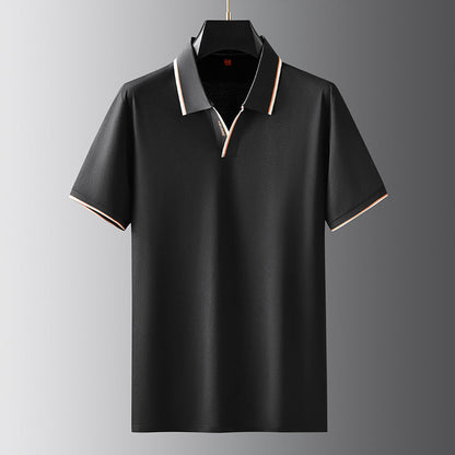 Kontrastfarbenes V-Ausschnitt-Shirt mit Kurzen Ärmeln | Ideal für den Sommer