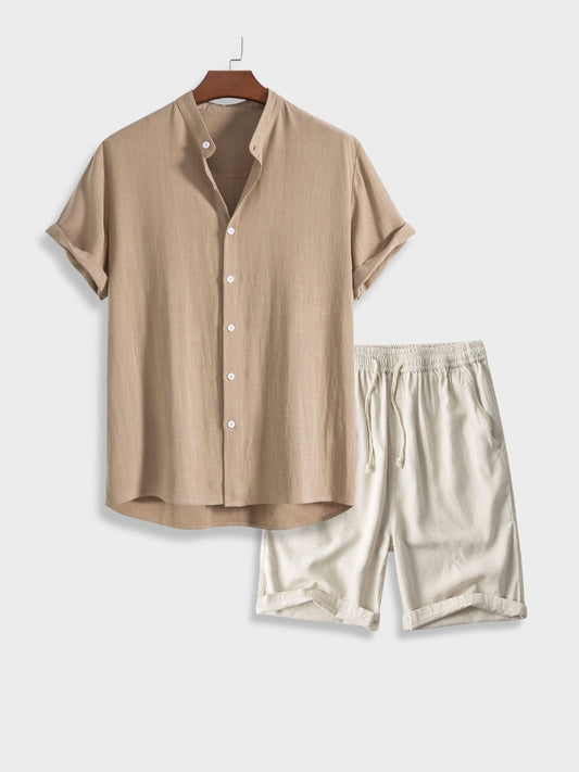 Atmungsaktives Leinen-Set Ideal für Frühling und Sommer