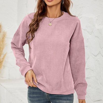 Cord Pullover-Sweatshirt mit langen Ärmeln | Ideal für Frühling und Herbst