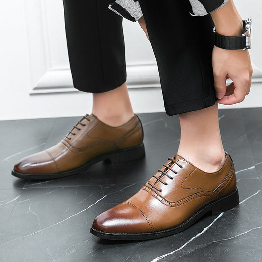 Herren Oxford Leder Business-Schuhe mit Schnürverschluss | Ideal für Alle Jahreszeiten