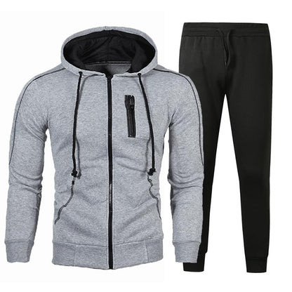 Herren Kapuzen-Cardigan-Jacke mit Langarm | Ideal für Frühling und Herbst