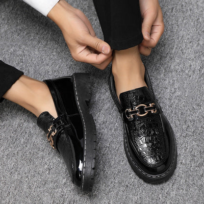 Glänzende Niedrig-Top Leder Schuhe für Herren Ideal für Frühling, Sommer und Herbst