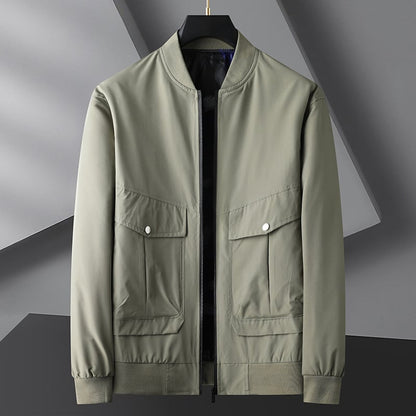 Plus Size Herren Solid-Jacke | Ideal für Frühling und Herbst