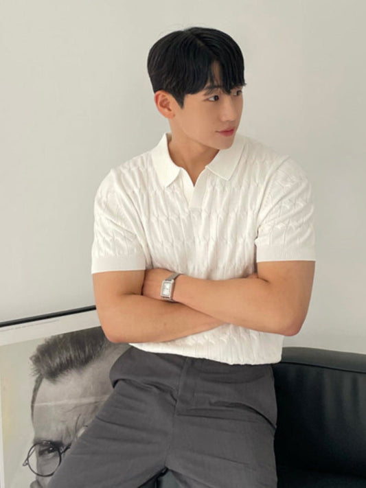 Kurzärmliges Poloshirt mit Reißverschlussdetail | Ideal für den Sommer