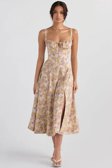 Midikleid mit Korsett und Schnürung | Perfekt für Frühling und Sommer