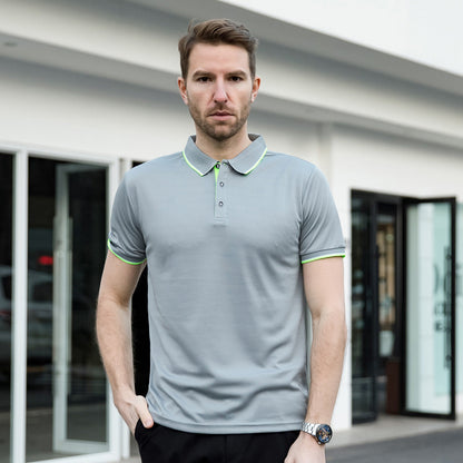 Herren Leichtes Poloshirt mit Revers Kurzarm Ideal für den Sommer