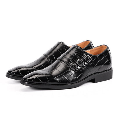 Herren Atmungsaktive Slipper aus PU-Leder mit Gummisohle | Ideal für alle Jahreszeiten