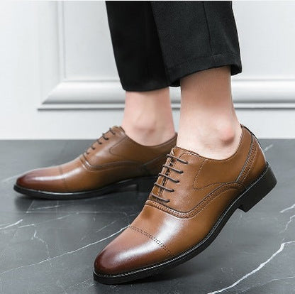 Herren Oxford Leder Business-Schuhe mit Schnürverschluss | Ideal für Alle Jahreszeiten