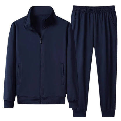Herren Strickjacke mit Stehkragen und Reißverschluss sowie Jogginghose Ideal für den Herbst