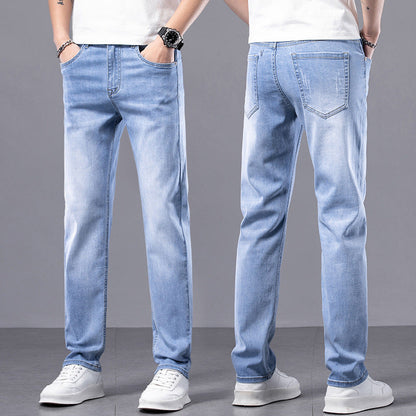Herren Slim-Fit Stretch-Hose mit Reißverschluss | Ideal für den Frühling