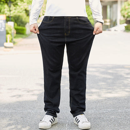 Plus-Size Herren Lose Gerade Bein Mit Mittlerer Taille Jeans I Ideal für Alle Jahreszeiten