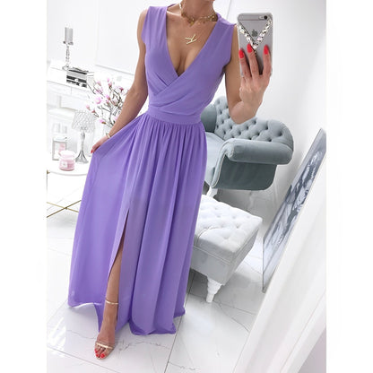 Ärmelloses Weißes Maxikleid mit Holzknöpfen | Perfekt für Frühling & Sommer