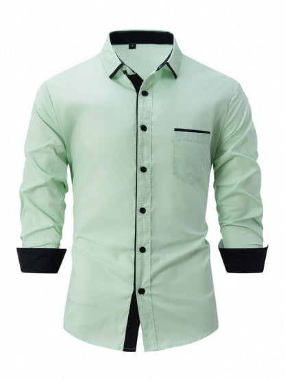 Baumwollhemd mit Streifen und Slim Fit | Ideal für Frühling und Herbst