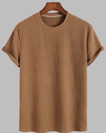 Herren Lockeres Rundhals Kurzarm-T-Shirt Ideal für den Sommer