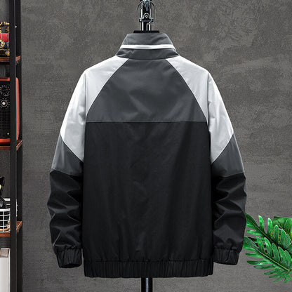 Slim-Fit Polyesterjacke mit Regulären Ärmeln und Geradem Saum | Ideal für Frühling und Herbst