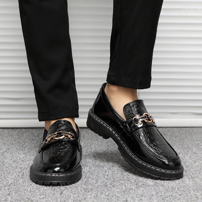 Glänzende Niedrig-Top Leder Schuhe für Herren Ideal für Frühling, Sommer und Herbst