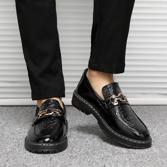 Glänzende Niedrig-Top Leder Schuhe für Herren Ideal für Frühling, Sommer und Herbst