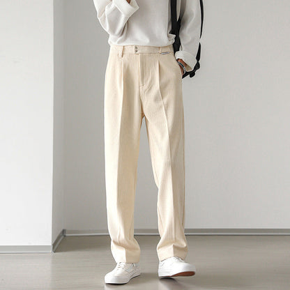 Herren Weite Gerade Cord-Sakko-Hose | Ideal für Alle Jahreszeiten