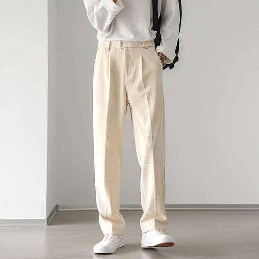 Herren Weite Gerade Cord-Sakko-Hose | Ideal für Alle Jahreszeiten