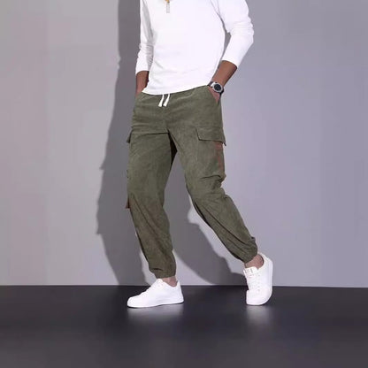 Cordhose Latzhose mit Knöchelbindung Ideal für den Herbst