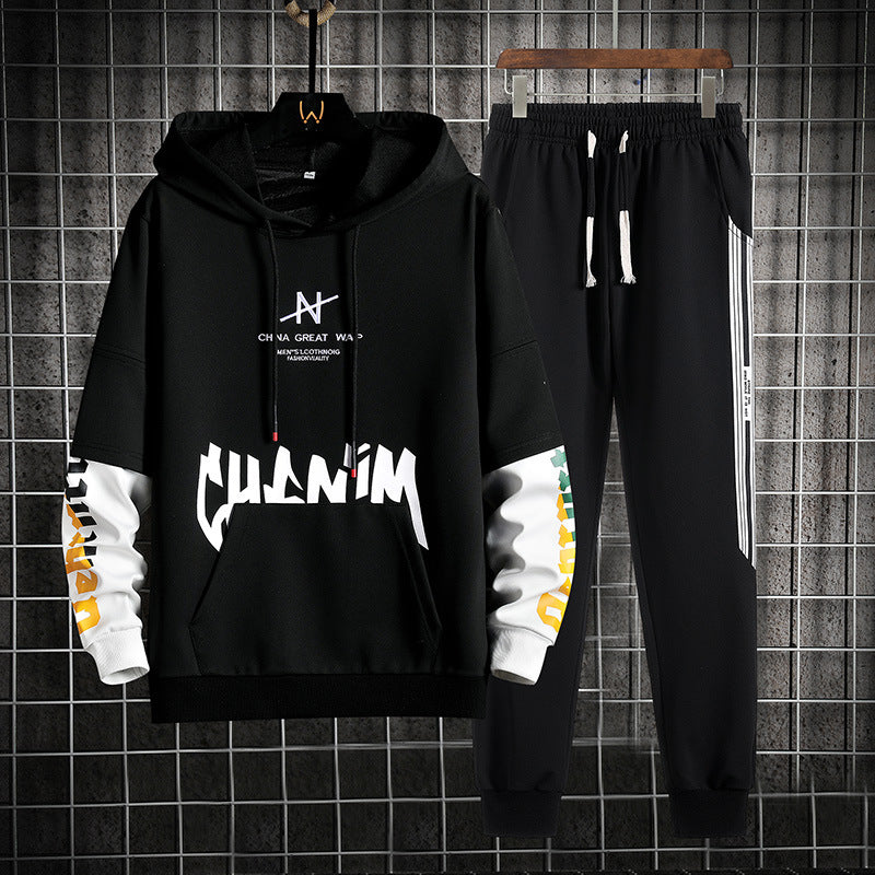 Herren Kapuzenpullover Anzug mit Langarm Ideal für den Frühling