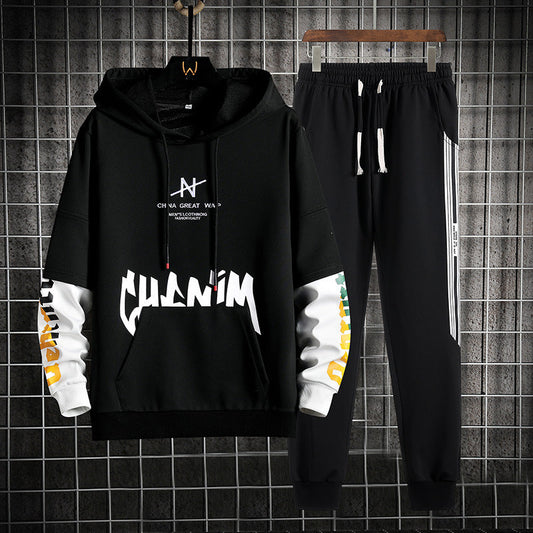 Herren Kapuzenpullover Anzug mit Langarm Ideal für den Frühling
