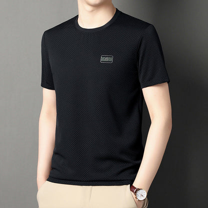 Herren Jacquard Kurzarm Pullover – Ideal für den Sommer