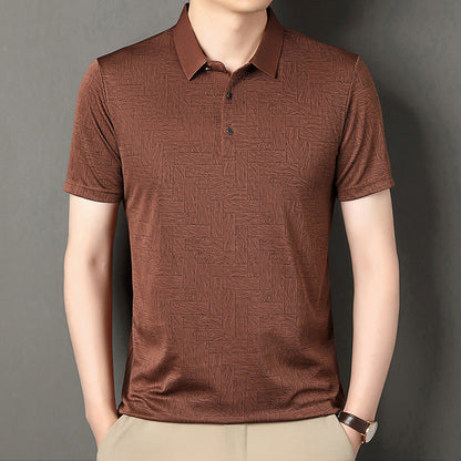 Bedrucktes Ice Silk Kurzarmshirt | Ideal für den Sommer