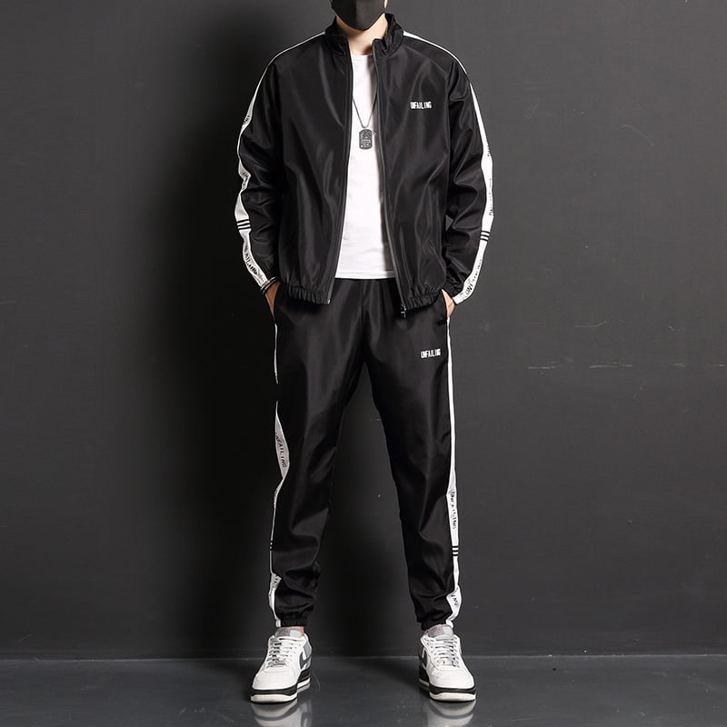 Herren Zweiteiliges Sportset mit Langarm Ideal für Frühling und Herbst