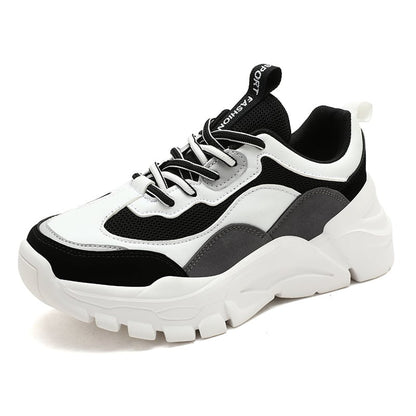 Damen-Laufschuhe mit Hoch Elastischer Dicker Sohle Weicher EVA-Sohle und Schnürung | Ideal für Frühling und Herbst
