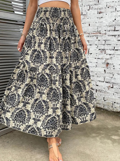 Geblümter Chiffon A-Linien Rock | Ideal für den Sommer