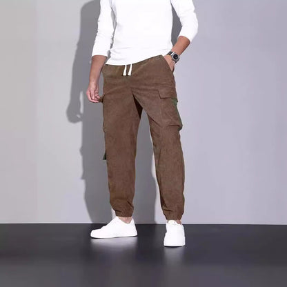 Cordhose Latzhose mit Knöchelbindung Ideal für den Herbst