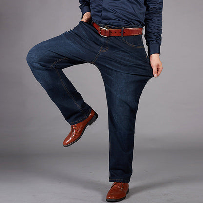 Plus-Size Herren Lose Gerade Bein Mit Mittlerer Taille Jeans I Ideal für Alle Jahreszeiten
