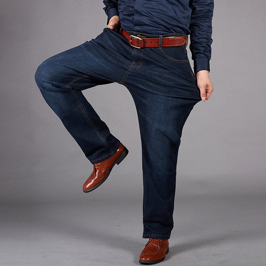 Plus-Size Herren Lose Gerade Bein Mit Mittlerer Taille Jeans I Ideal für Alle Jahreszeiten