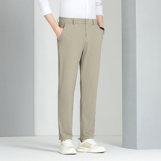 Herren Elastische Eis-Seide Hosen Ideal für den Frühling