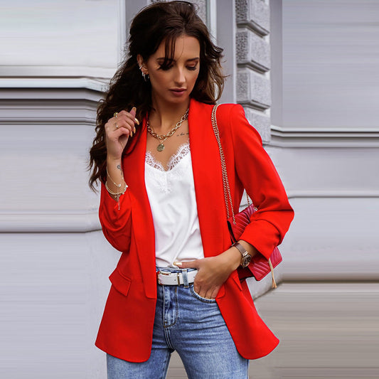 Weit Geschnittener Blazer mit langen Ärmeln und Futter | Ideal für Frühling und Herbst