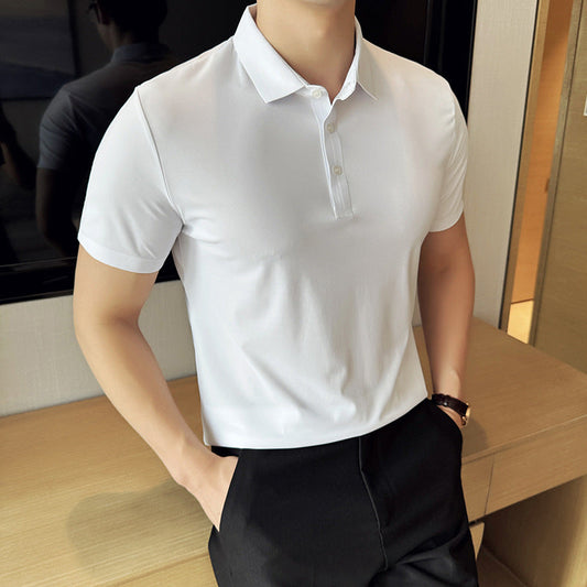 Nahtloses Slim-Fit T-Shirt in Uni-Farbe | Ideal für den Sommer