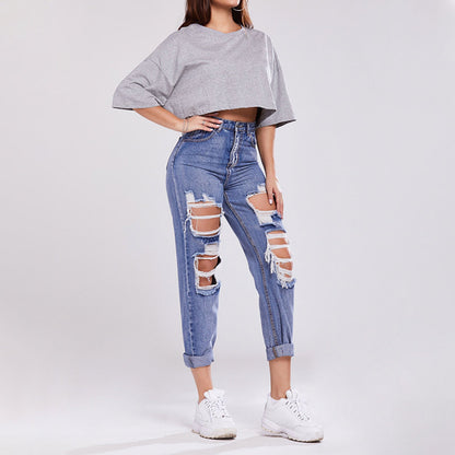 High-Waist Jeans mit Geradem Bein und Push-Up-Effekt | Ideal für Frühling und Herbst