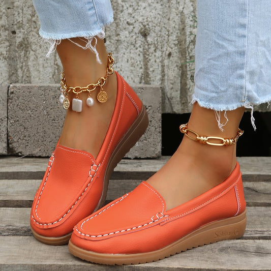 PU-Leder Slipper mit Gummisohle | Ideal für den Frühling